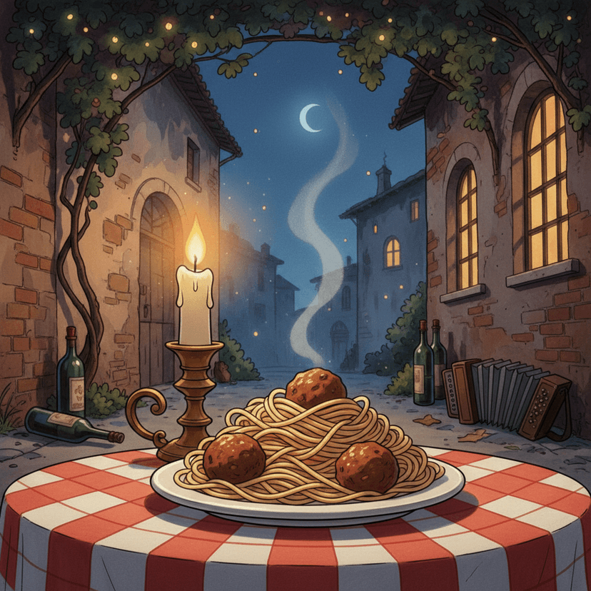 Romantic Spaghetti Scene