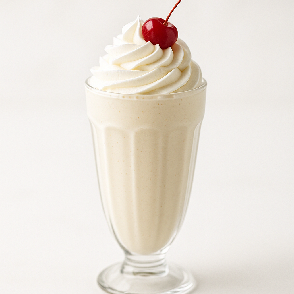 Pulp Fiction $5 milkshake with whipped cream and cherry